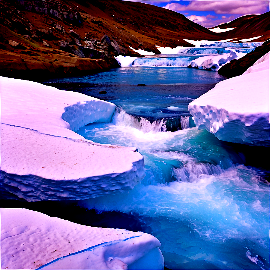 Stream With Icebergs Png Muc98 PNG