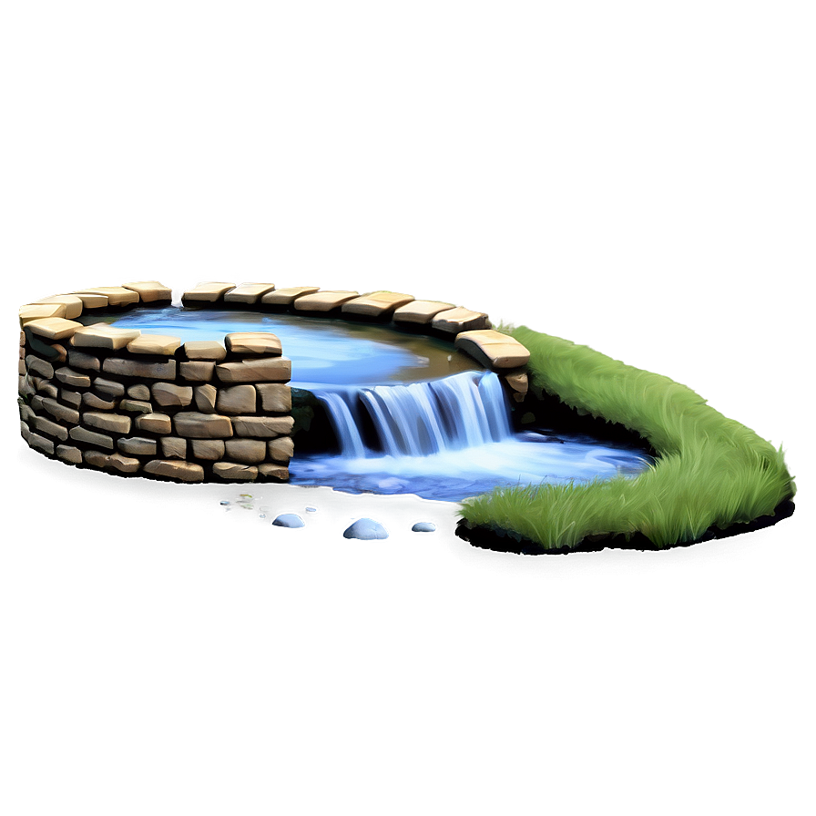 Stream With Waterwheel Png Otx PNG
