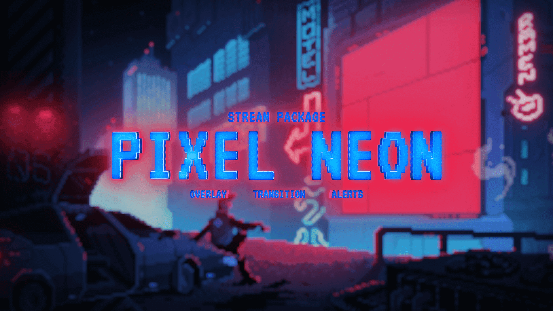pixel neon - pixel neon - pixel neon - pixel neon - pixel neon - pixel neon - pixel Background — Pixelated neon sign reads 'PIXEL NEON' against a cyberpunk cityscape at night with glowing billboards and a lone figure.