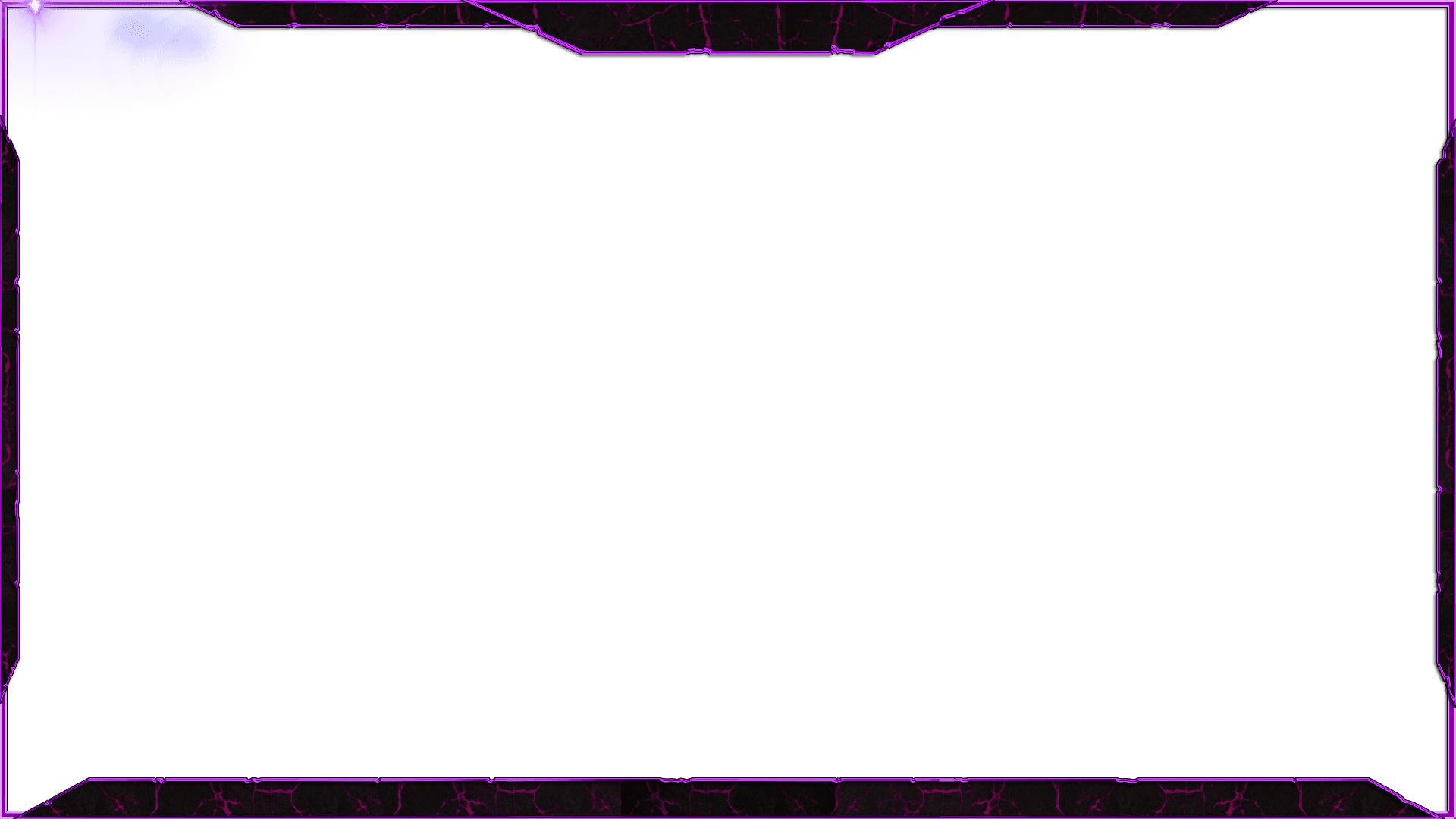 Enjoy Music and Movies on Your Favorite Streaming Service Background — A bold purple digital frame with cracked black borders and a glowing blue abstract corner.