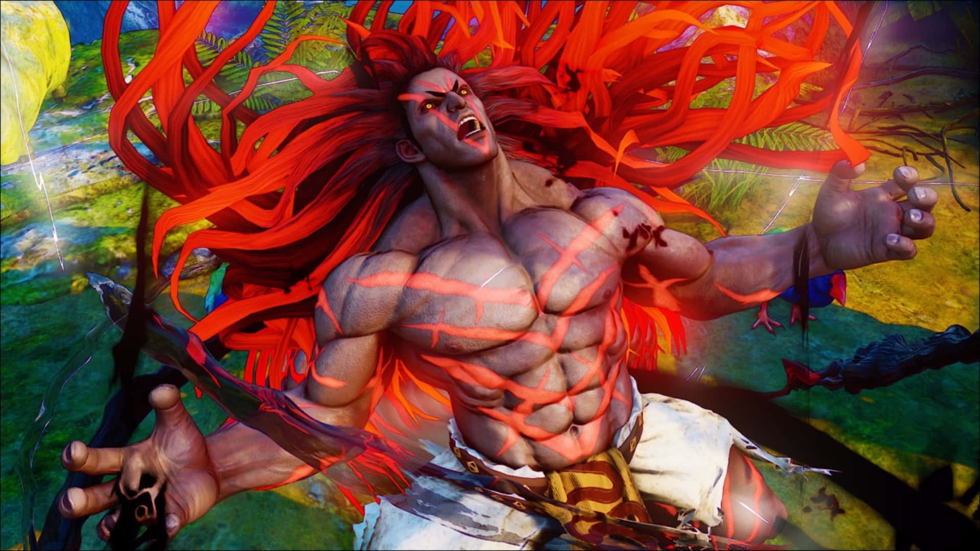 Billede klar til en kamp i Street Fighter 4k Tapet Wallpaper