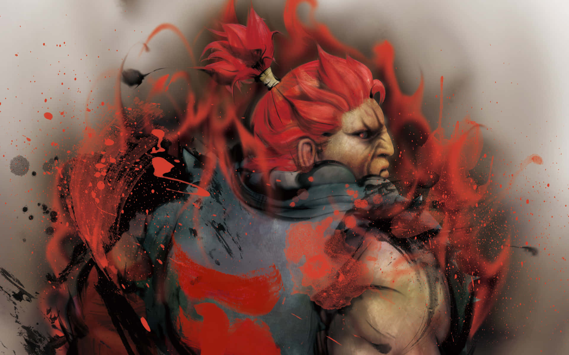 Street Fighter Akuma Fury Art Wallpaper