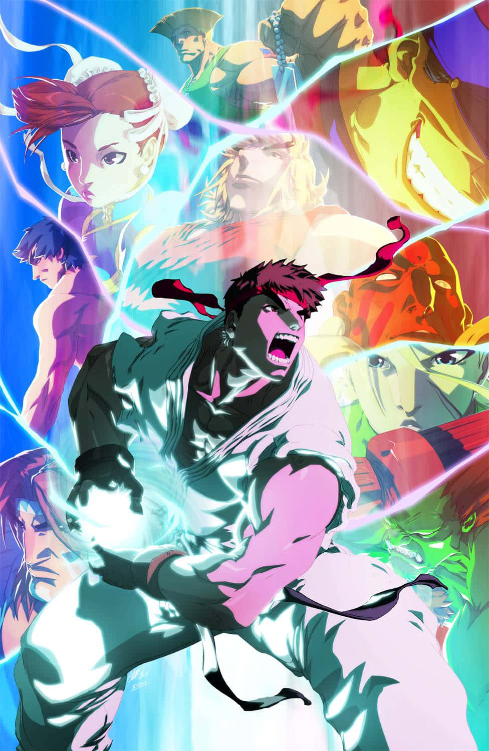 Street Fighter Alpha Characters Collage Wallpaper