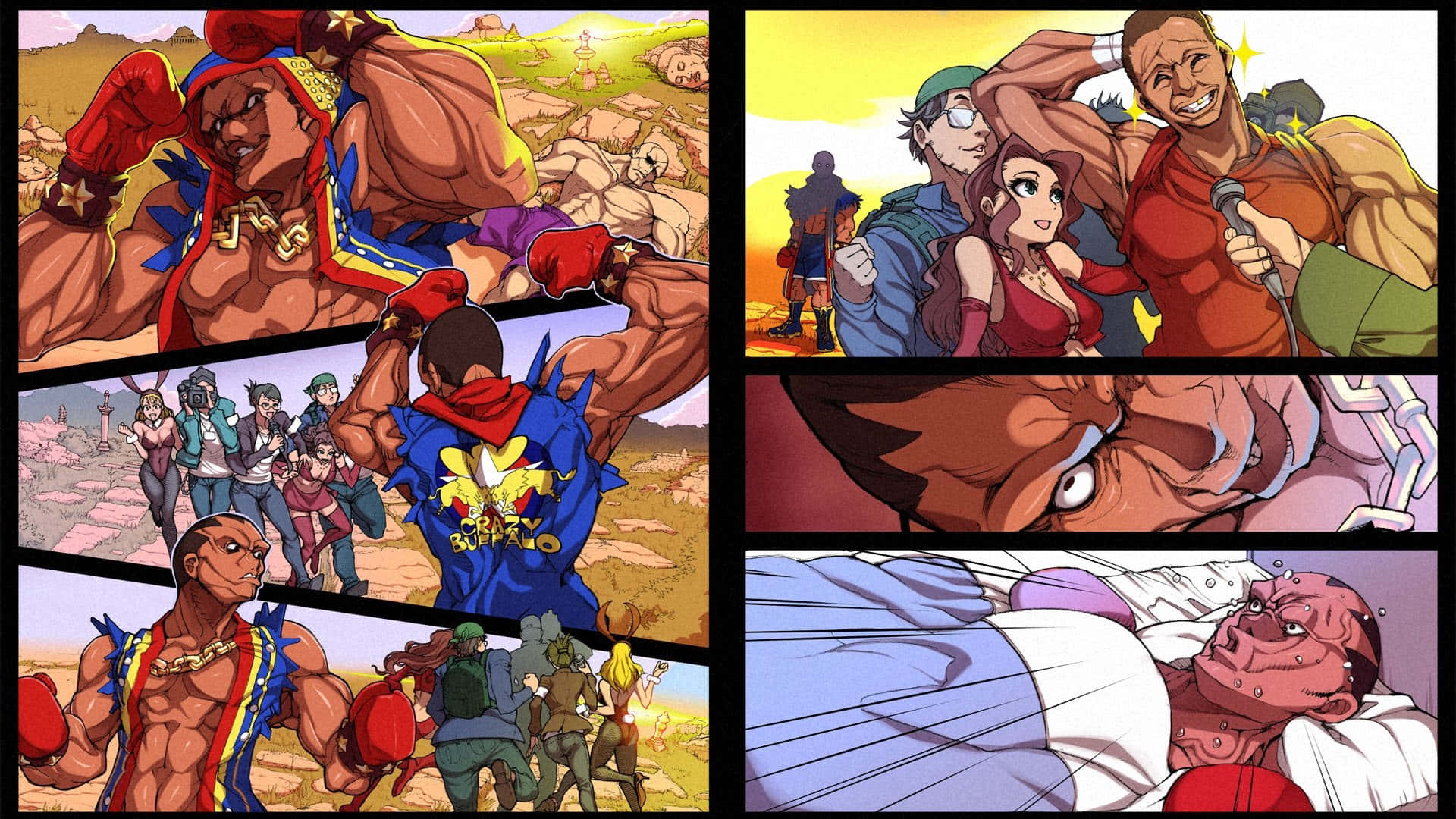 Street Fighter Balrog Collage Wallpaper