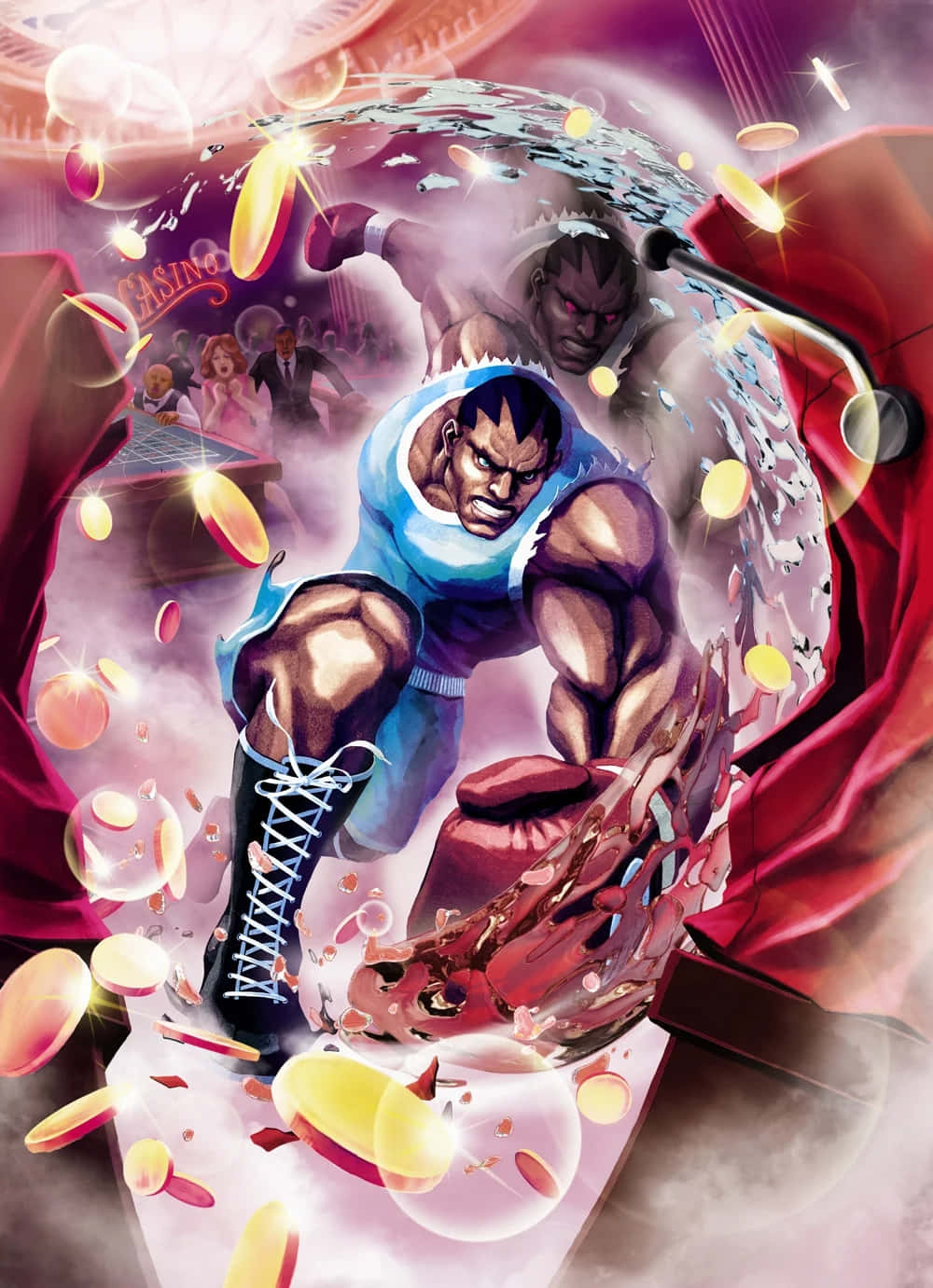 Street Fighter Balrog Dominatingthe Ring Wallpaper