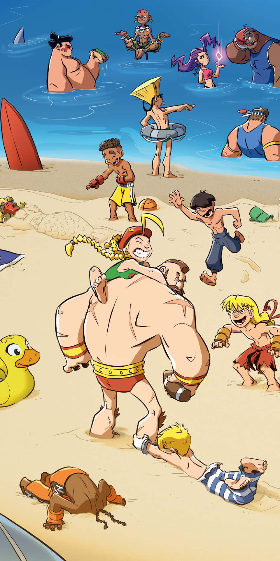 Street Fighter Beach Brawl Wallpaper