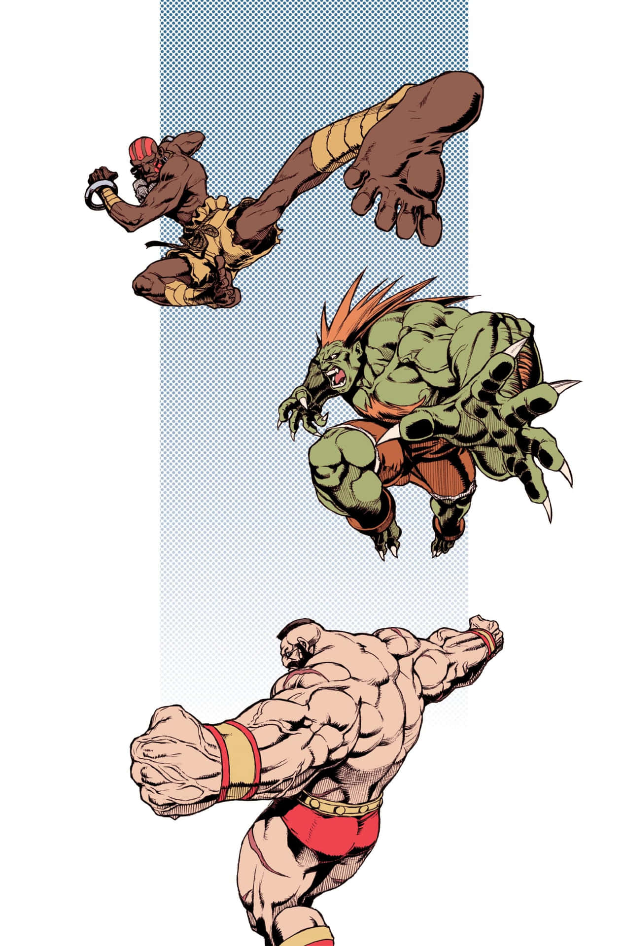 Street Fighter Blanka Dhalsim Zangief Action Wallpaper