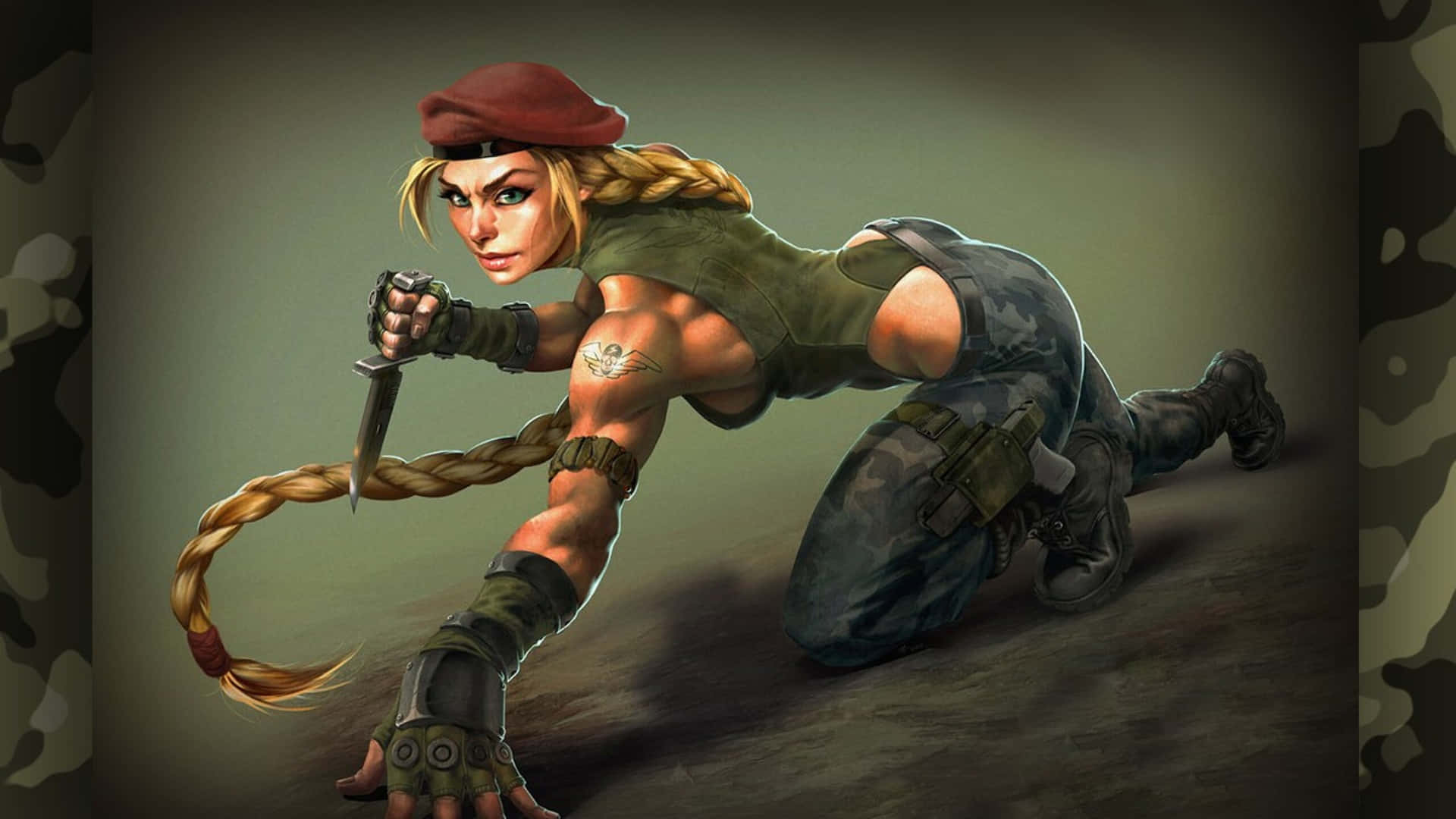 Street Fighter Cammy Action Pose Wallpaper