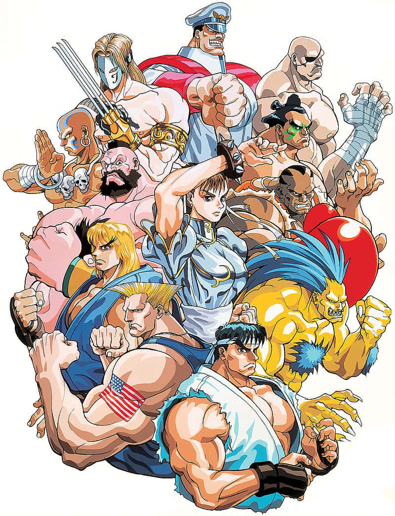 Street Fighter Character Collage Wallpaper