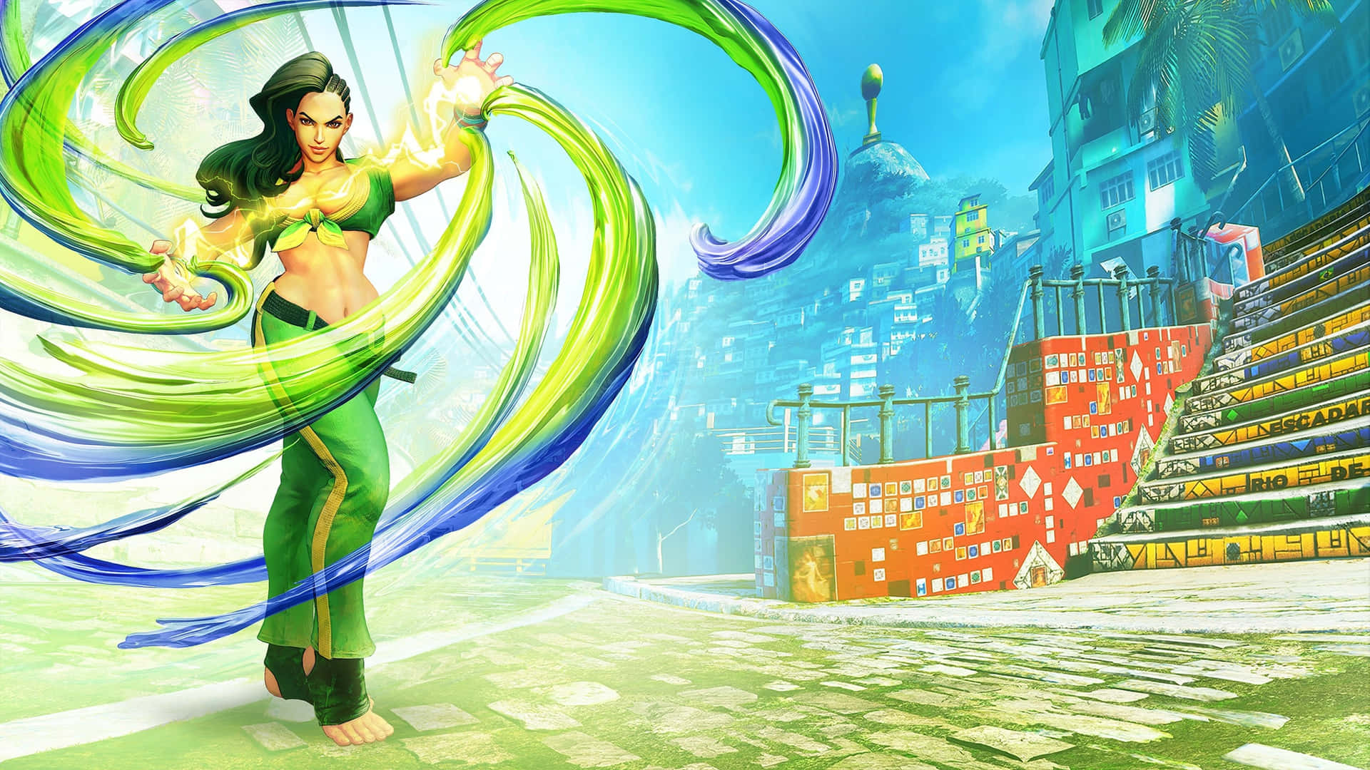Street Fighter Characters in Action Wallpaper