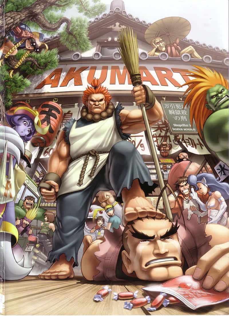 Street Fighter Characters Comic Art Wallpaper