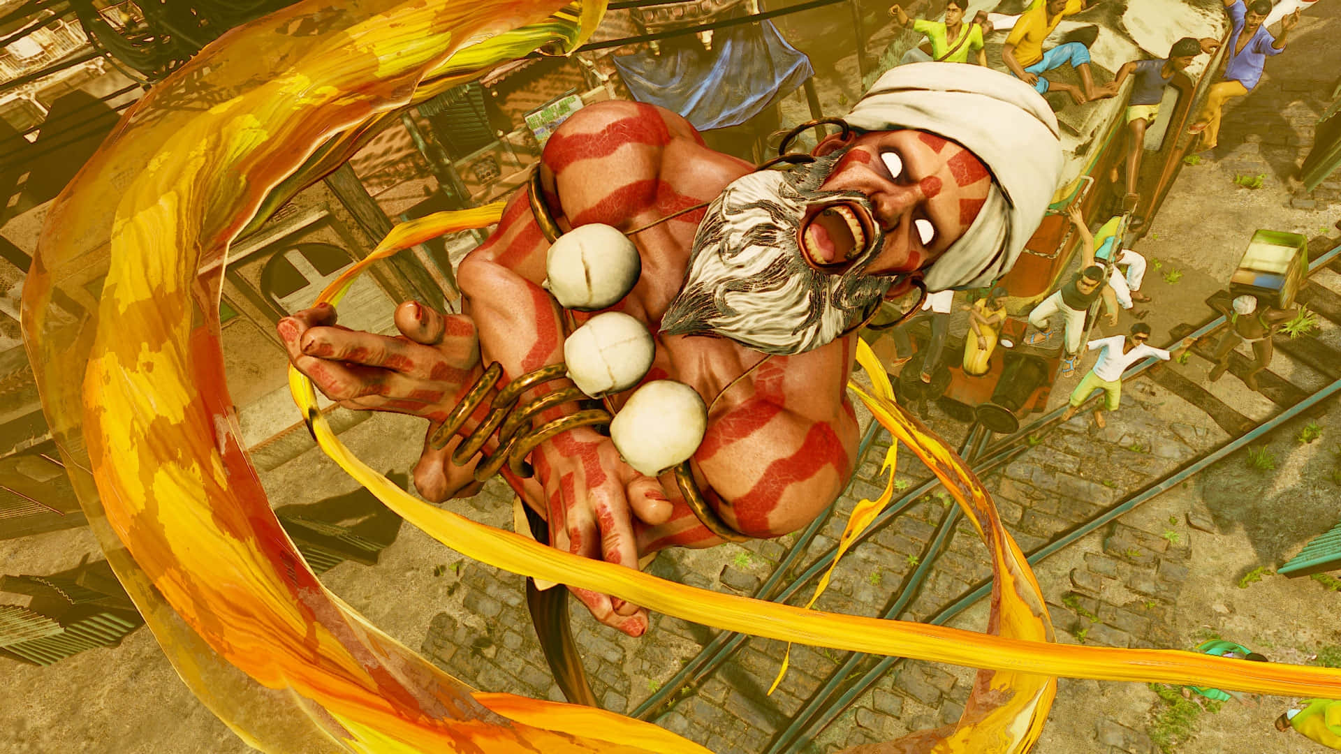 Street Fighter Dhalsim Fire Breath Attack Wallpaper