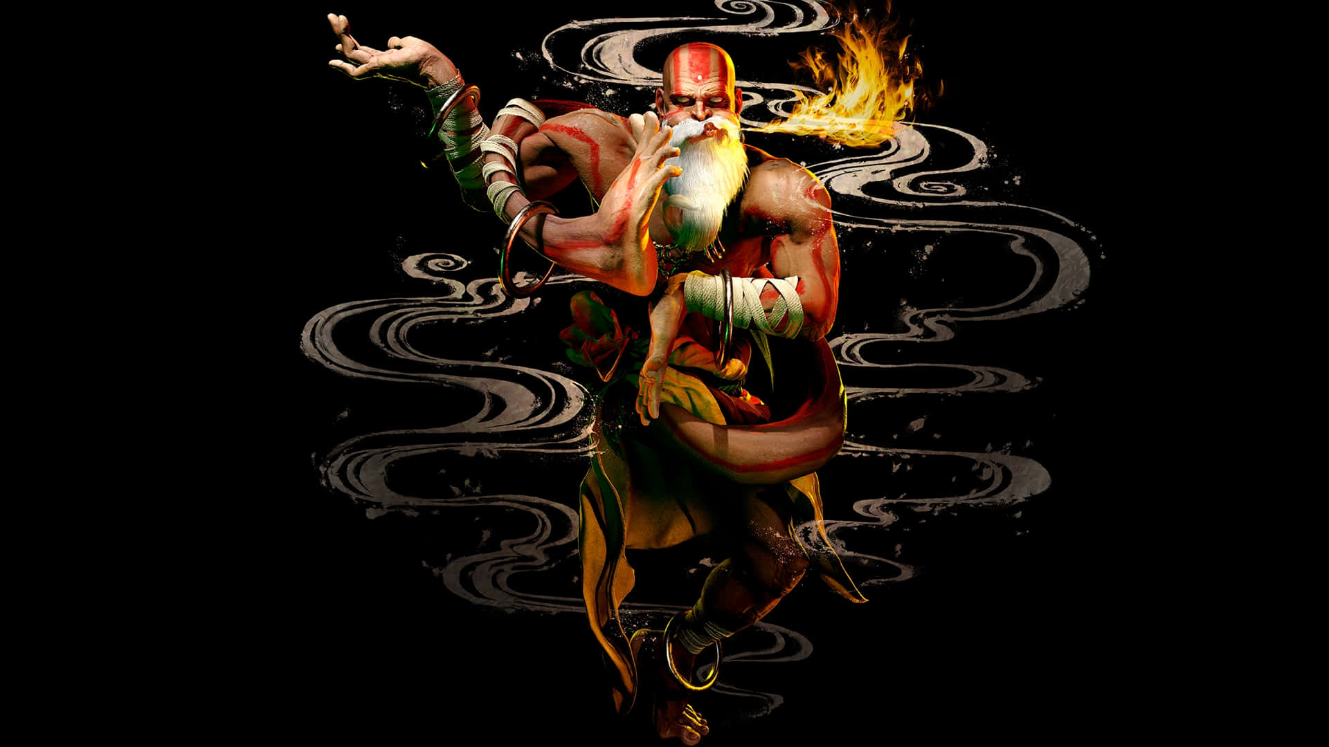 Street Fighter Dhalsim Fire Breath Wallpaper