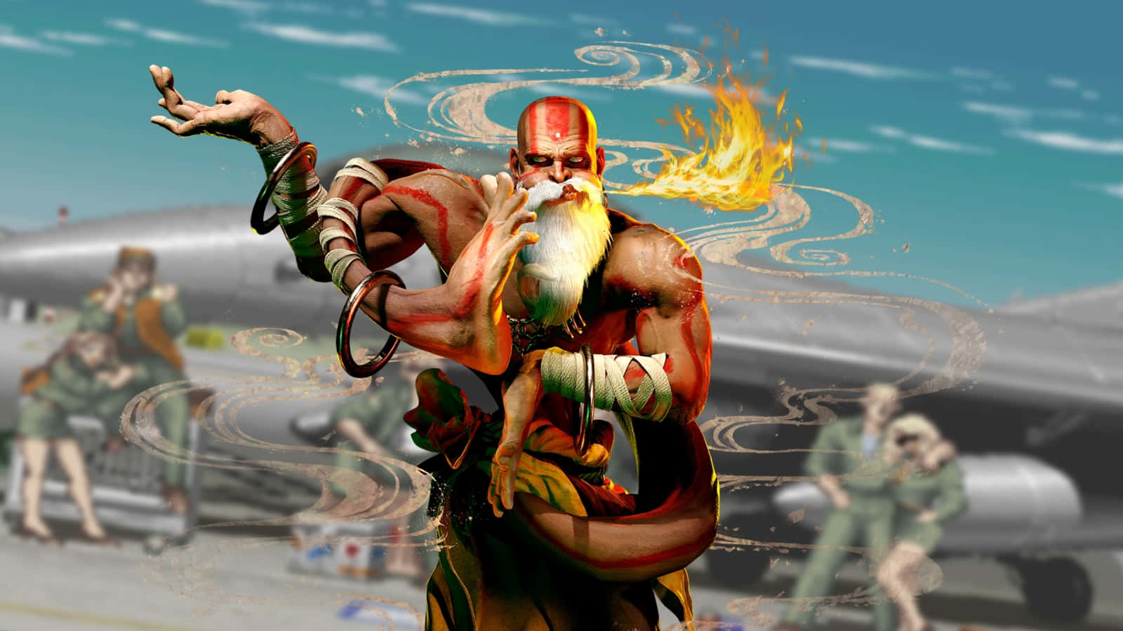 Street Fighter Dhalsim Fire Breath Wallpaper