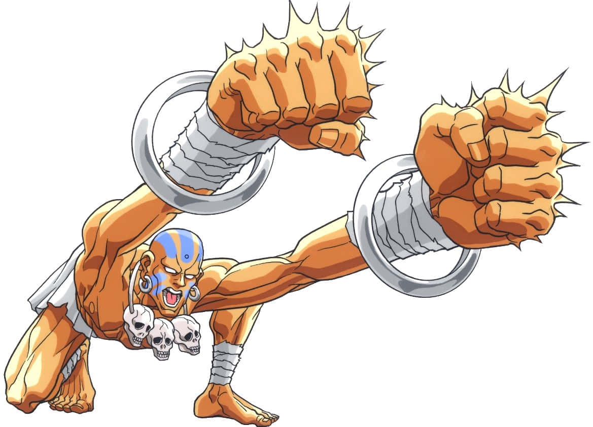 Street Fighter Dhalsim Stretching Attack Wallpaper