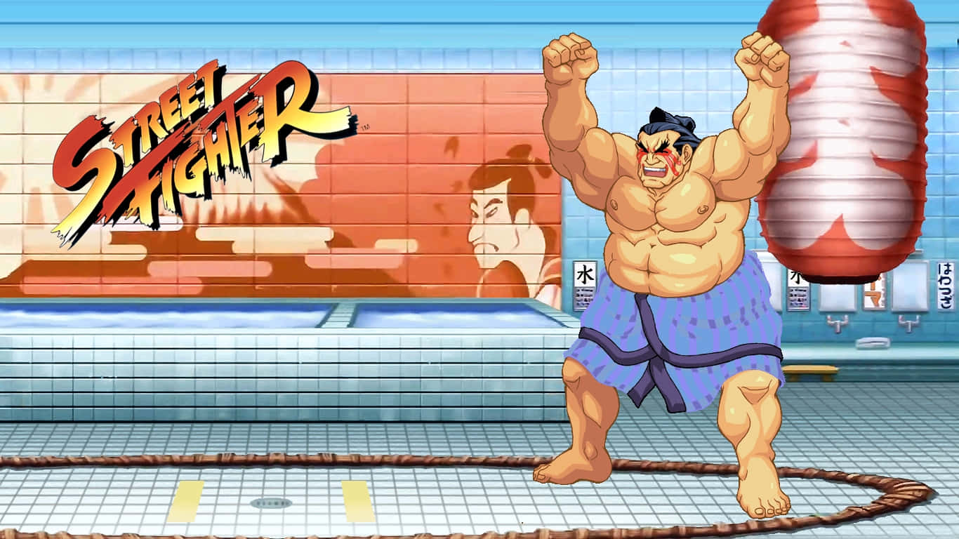 Street Fighter E Honda Victory Pose Wallpaper