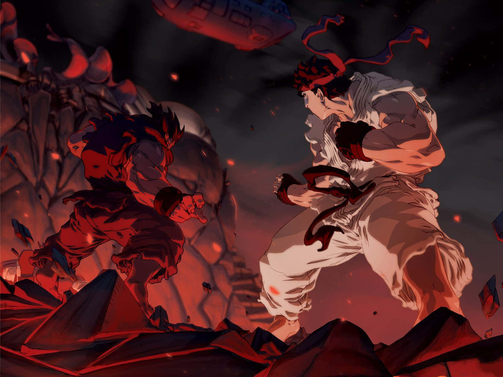 Street Fighter Epic Battle Akumavs Ryu Wallpaper