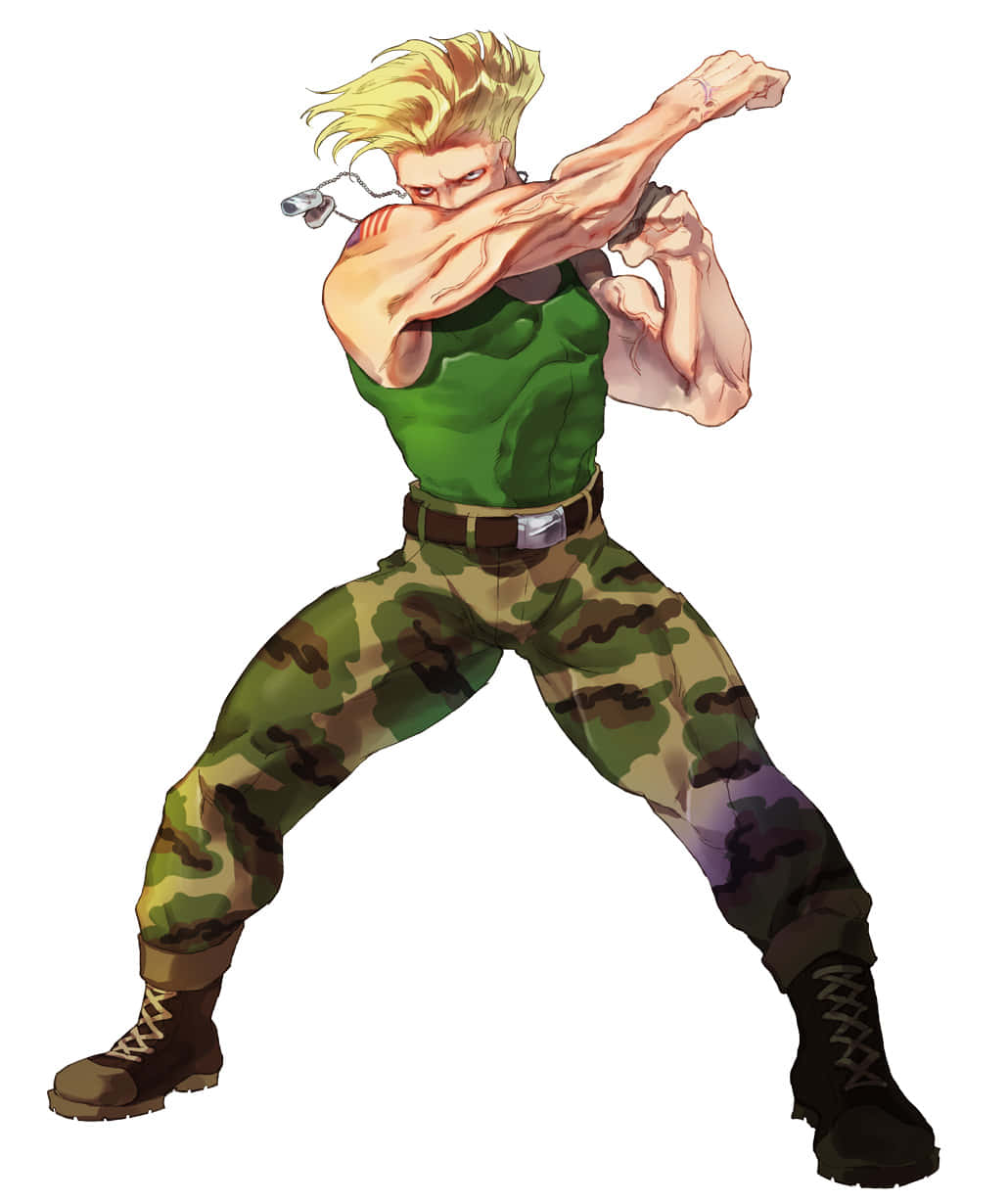 Street Fighter Guile Combat Stance Wallpaper