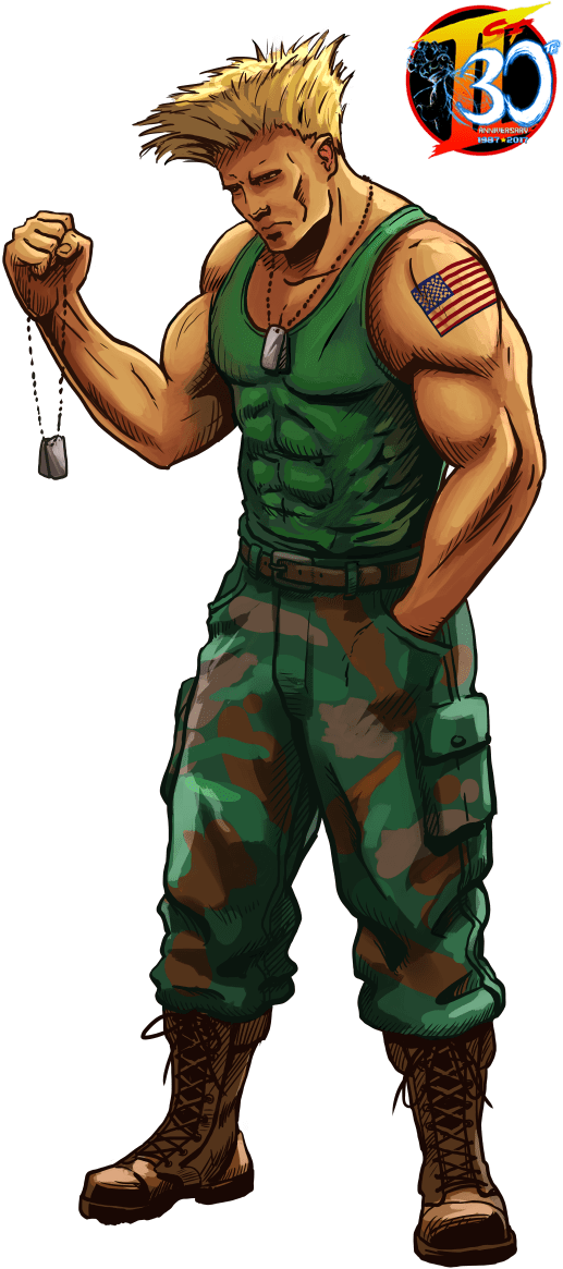 Street Fighter Guile Illustration PNG