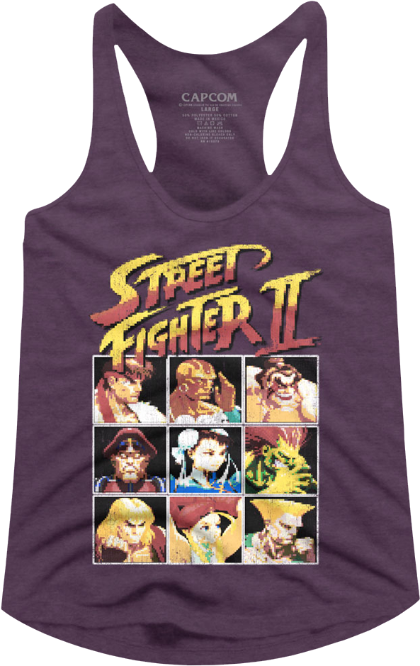 Street Fighter I I Tank Top Design PNG