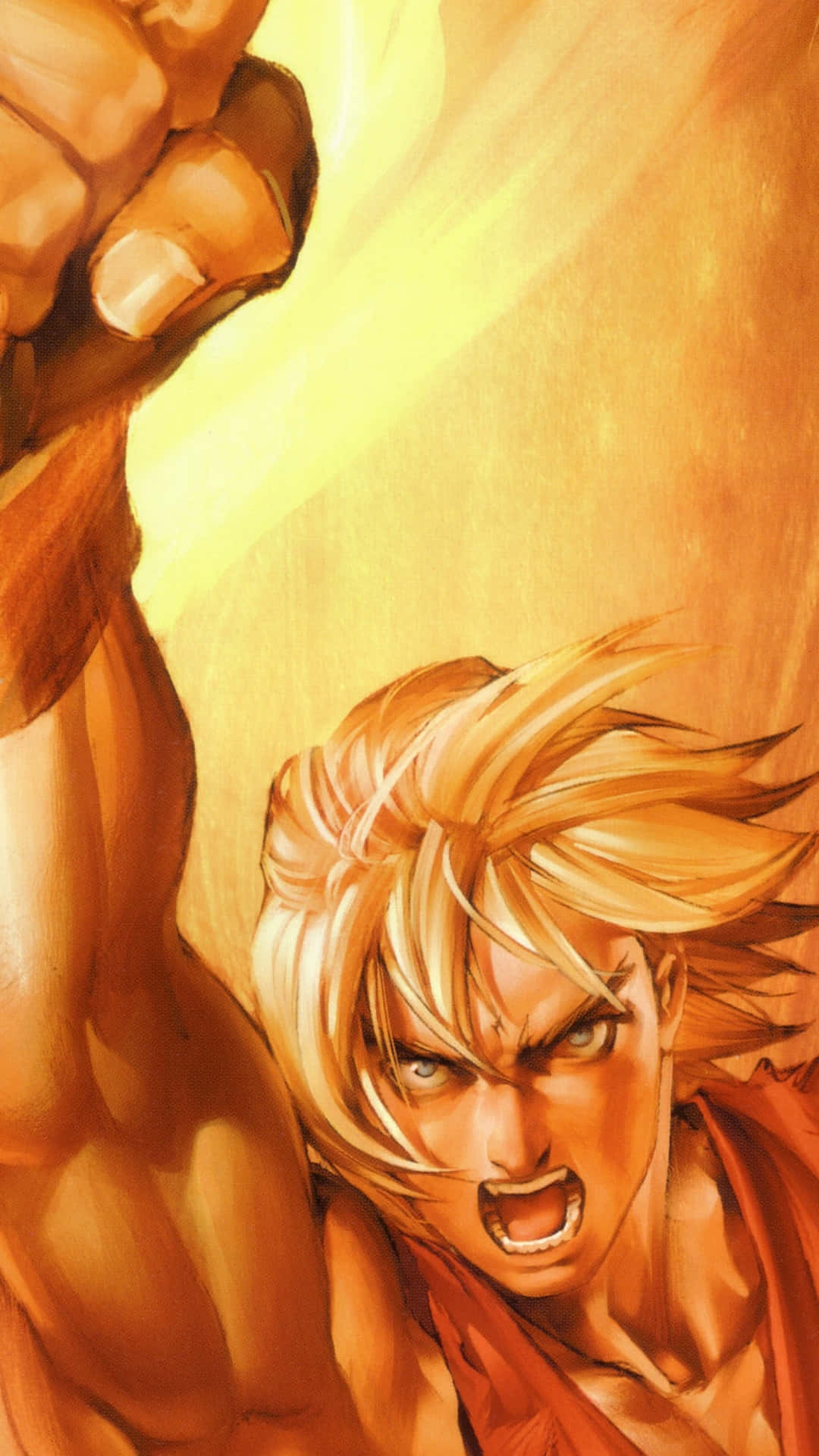 Street Fighter Ken Fierce Punch Wallpaper