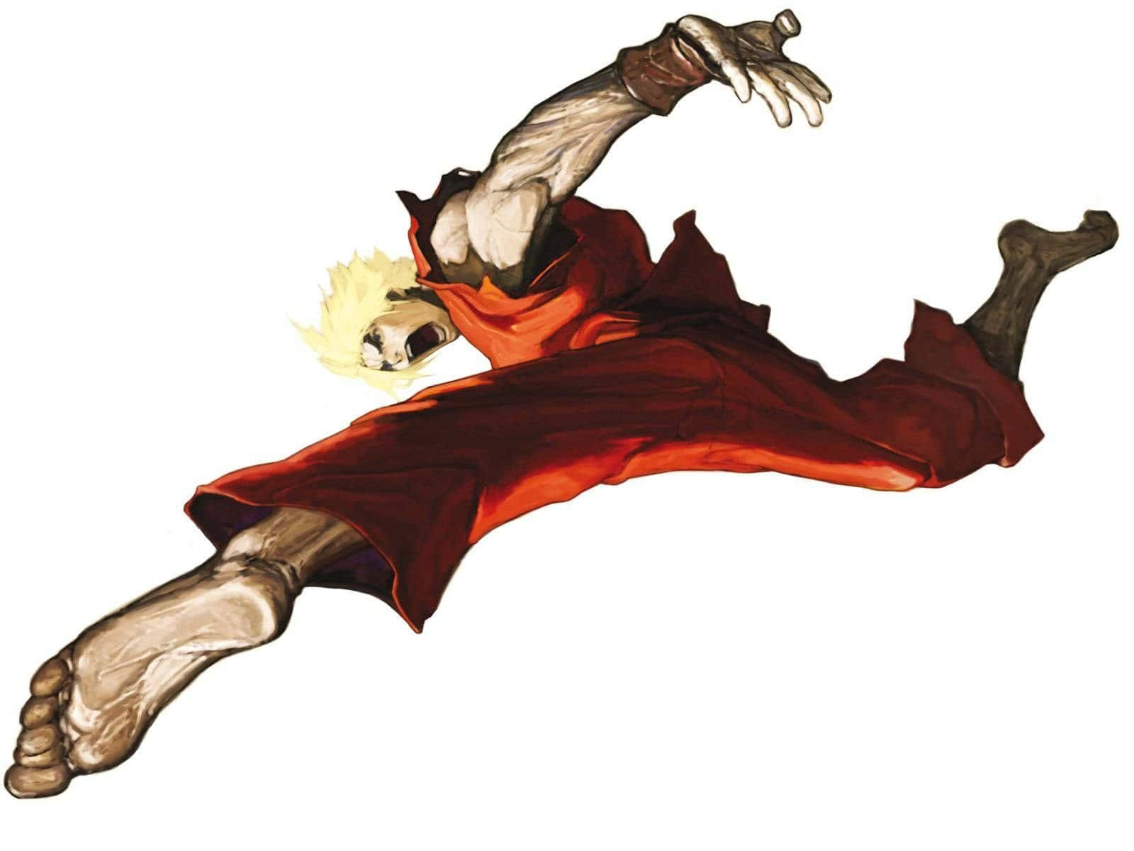 Street Fighter Ken Flying Kick Wallpaper