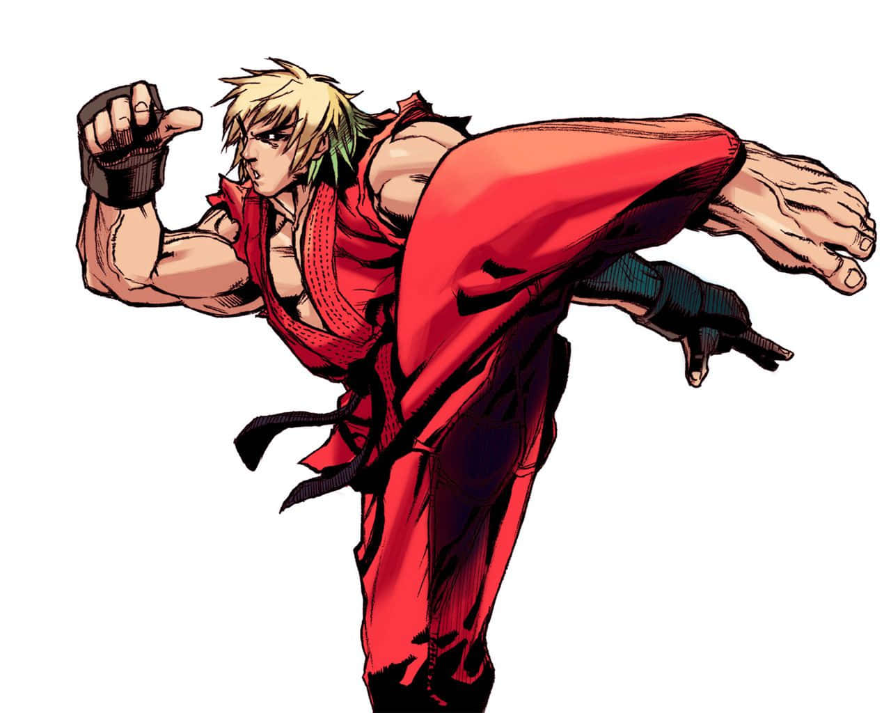 Street Fighter Ken Martial Arts Pose Wallpaper