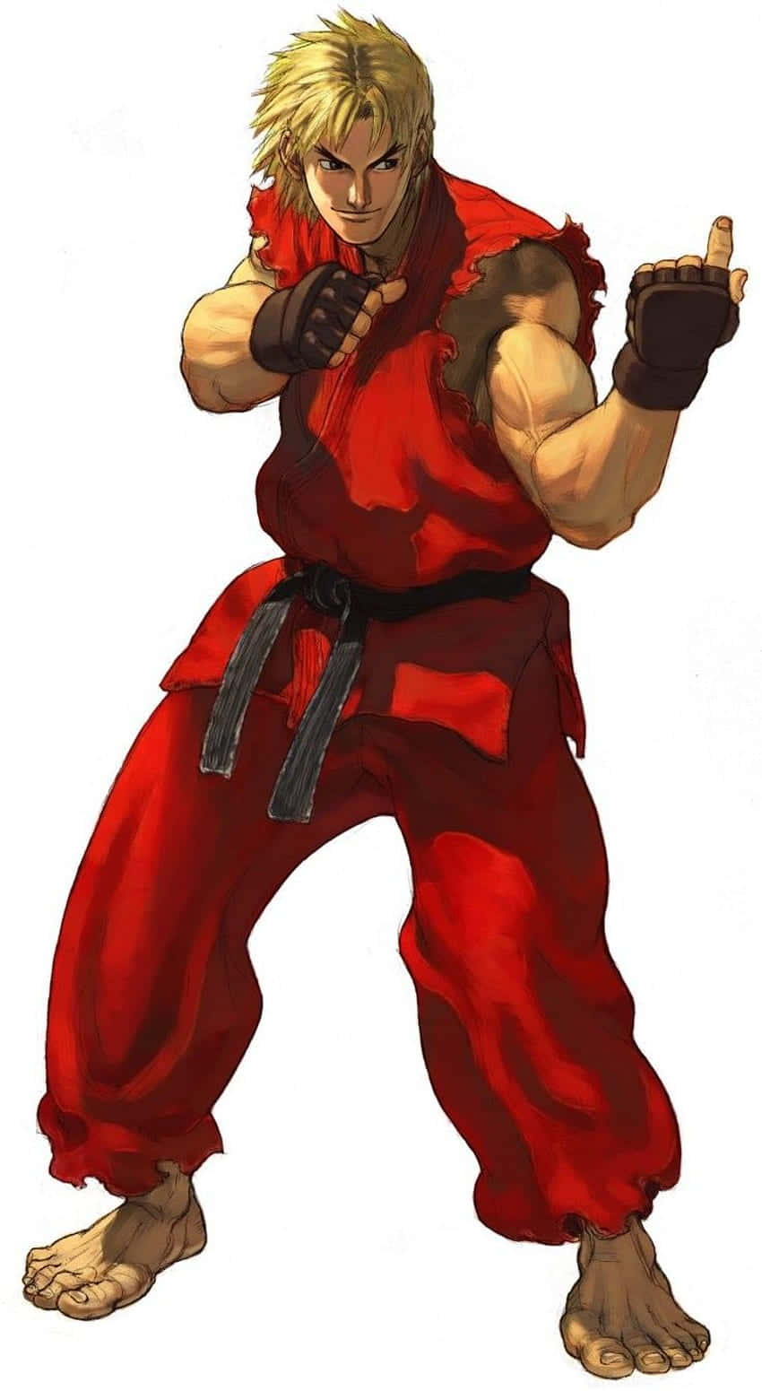 Street Fighter Ken Masters Character Art Wallpaper