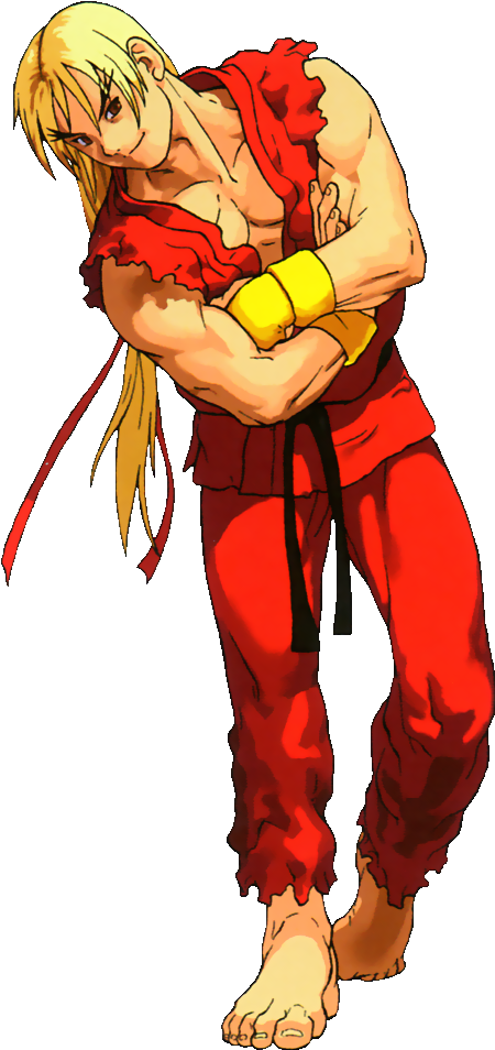 Street Fighter Ken Masters Readyfor Battle PNG