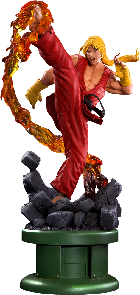 Street Fighter Ken Masters Statue PNG