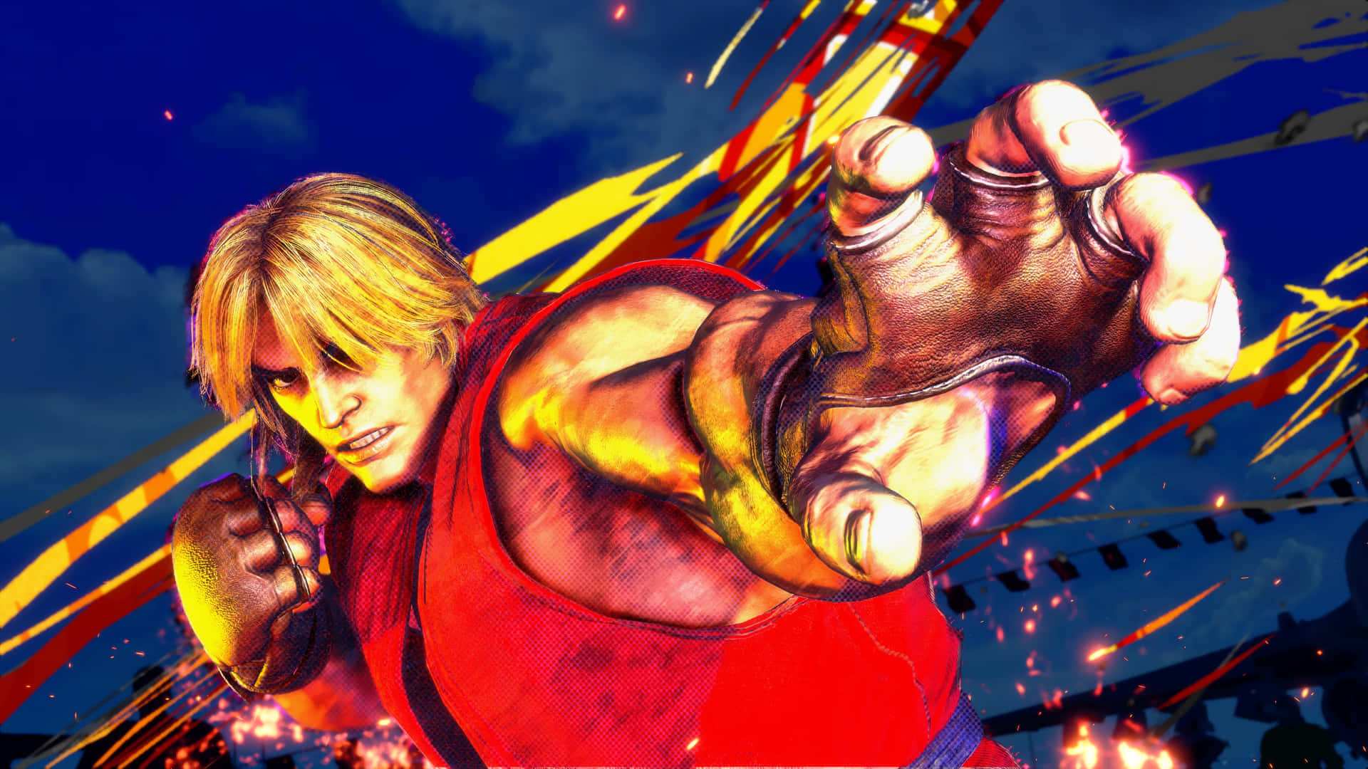 Street Fighter Ken Power Punch Wallpaper