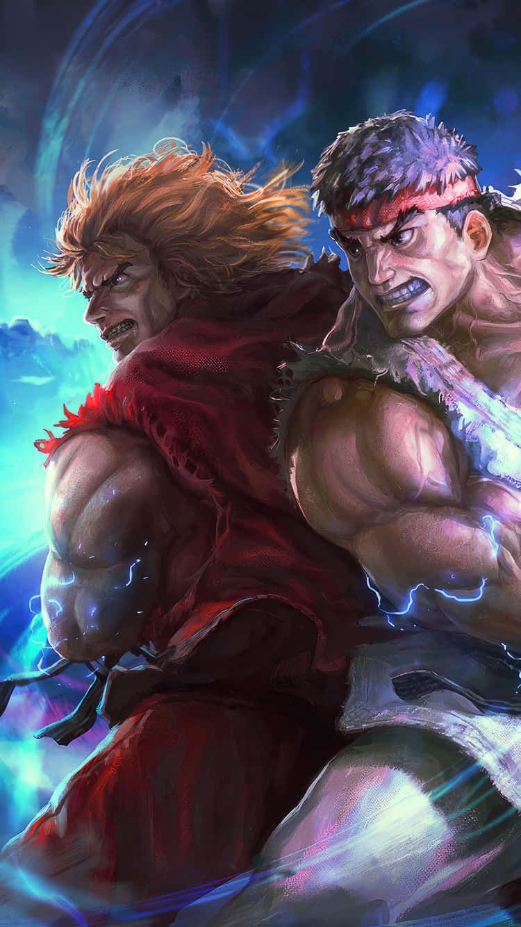 Street Fighter Kenand Ryu Readyfor Battle Wallpaper