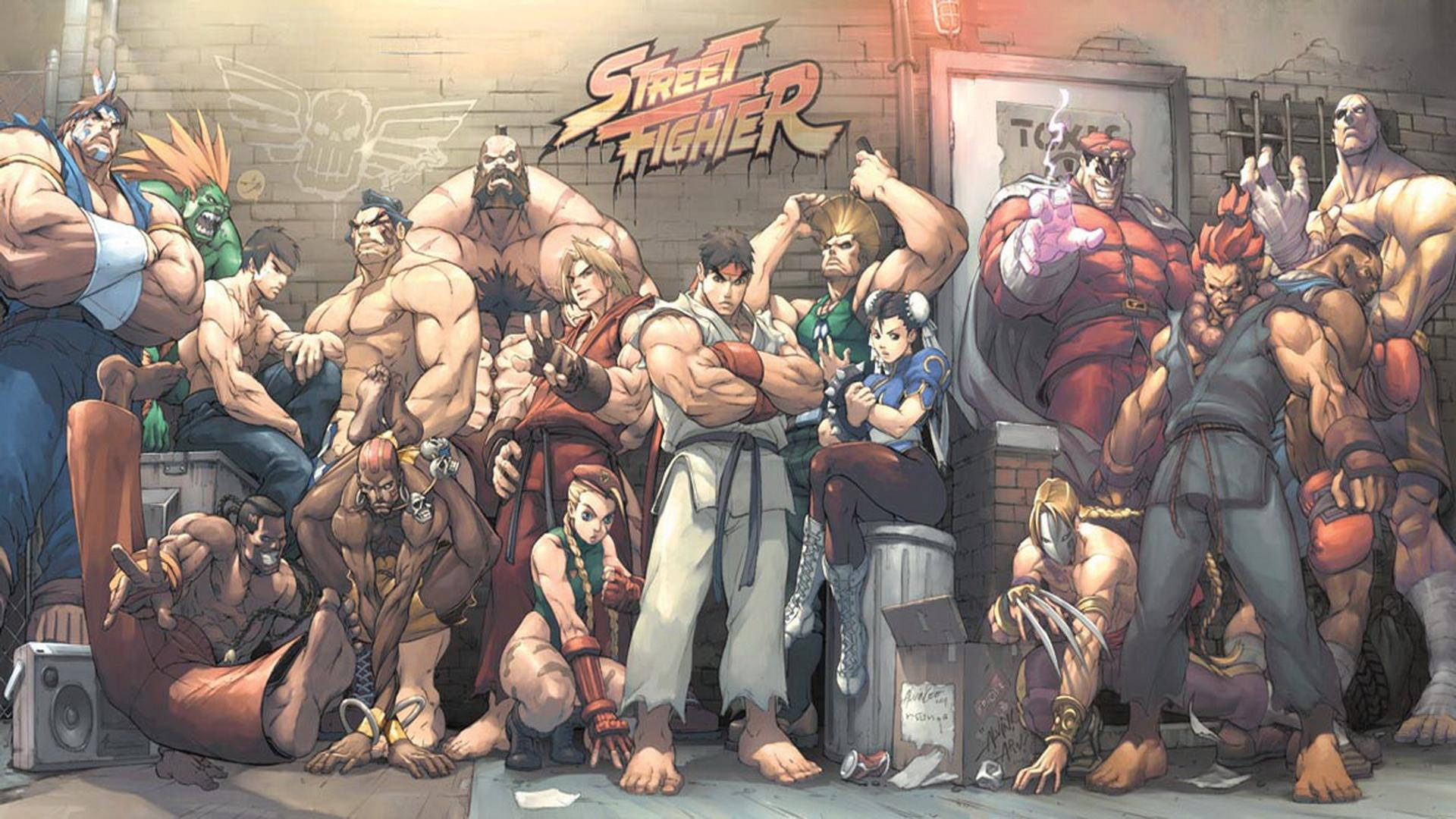 Street Fighter On A Brick Wall