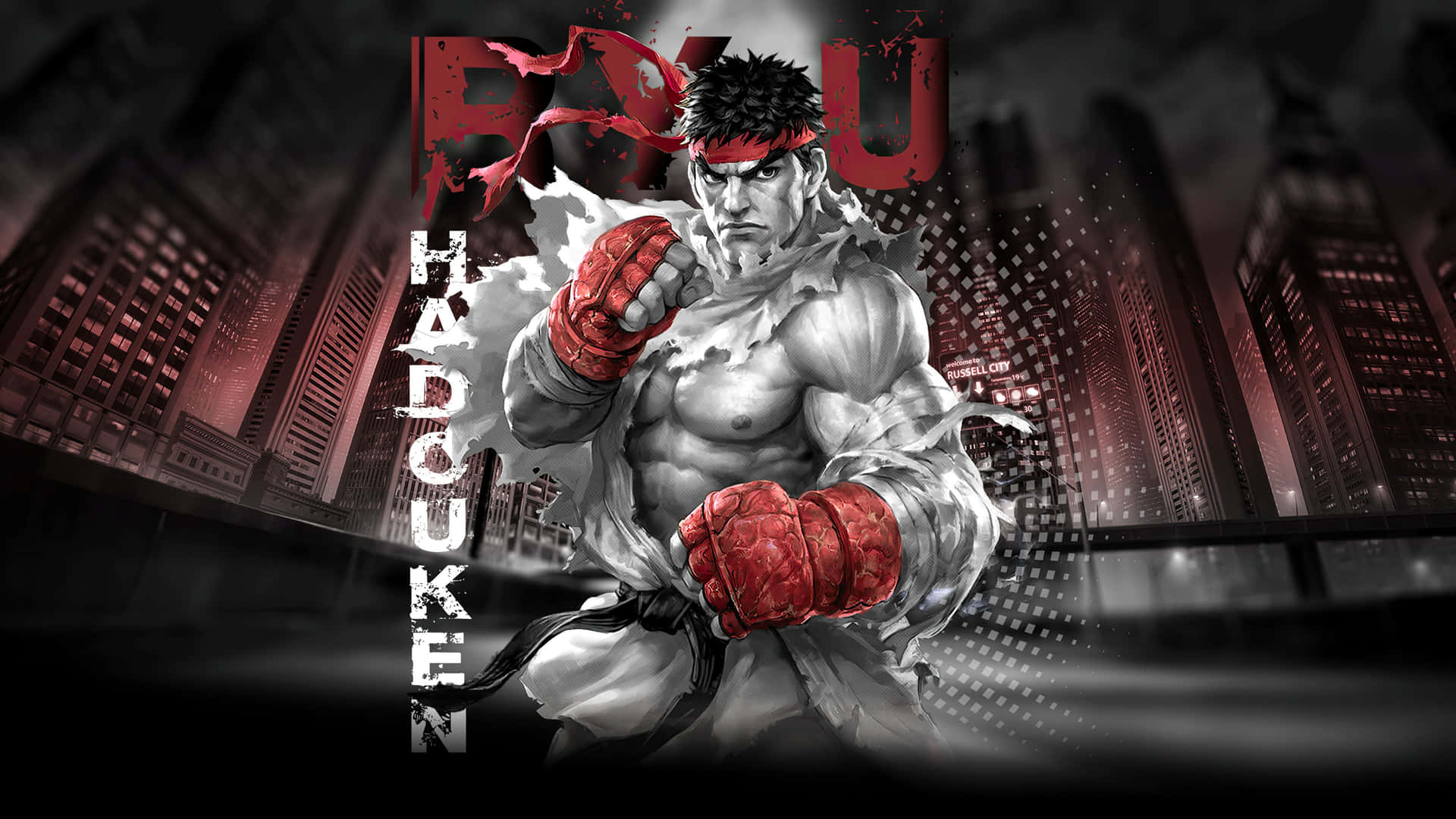 Street Fighter Ryu Hadouken Power Wallpaper