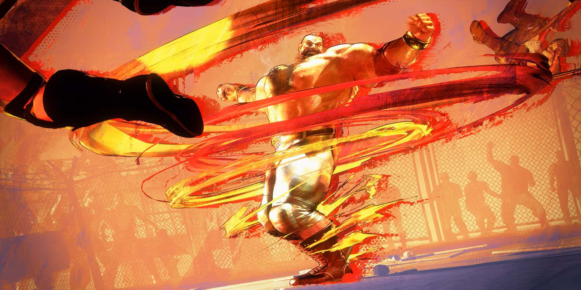 Street Fighter Zangief Spinning Power Move Wallpaper