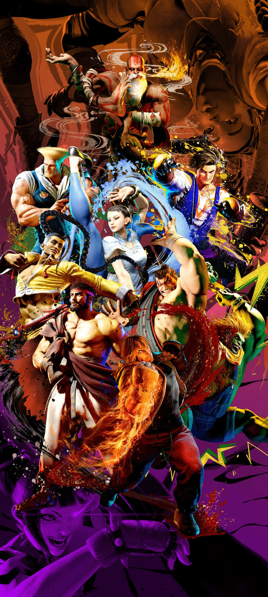 Street Fighter6 Character Collage Wallpaper