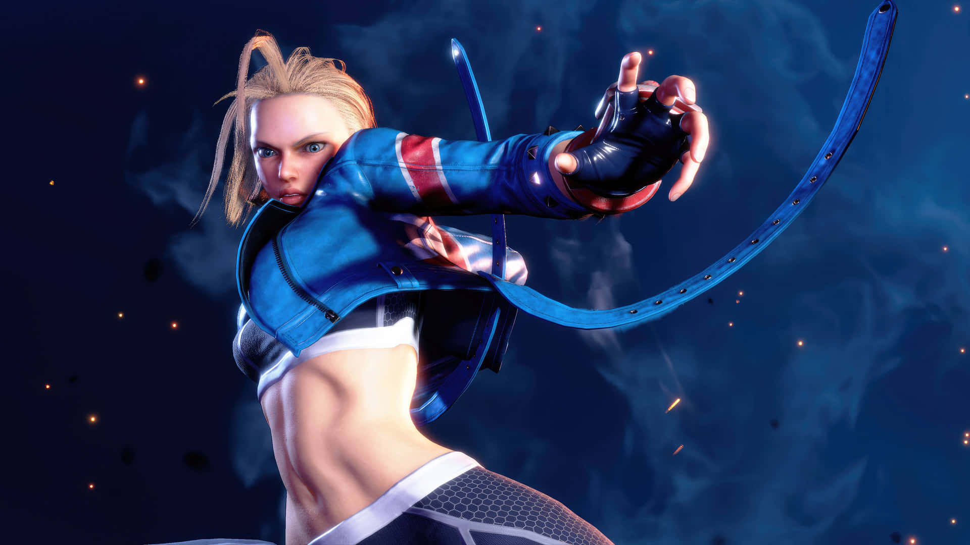 Street Fighter6 Female Fighter Action Pose Wallpaper