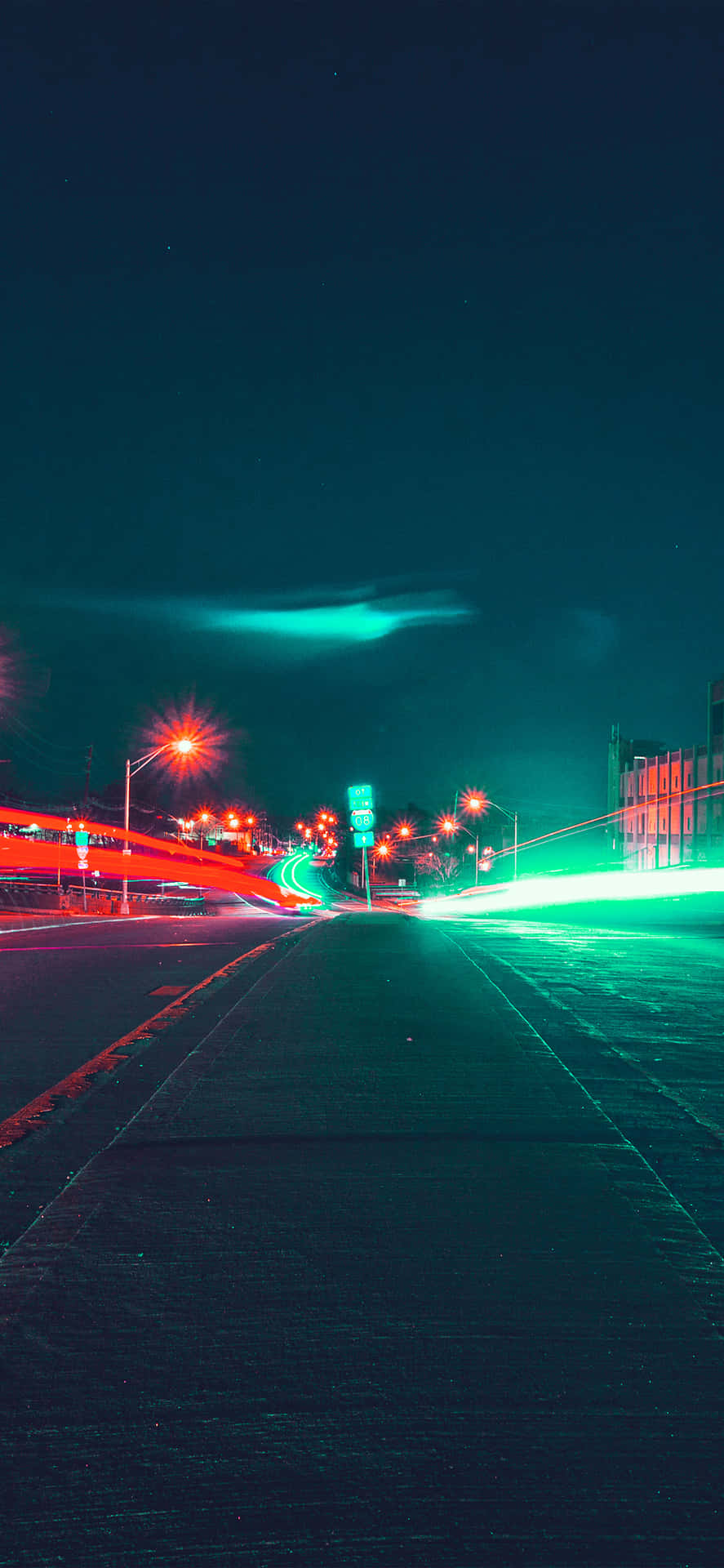 Street Light Neon Wallpaper
