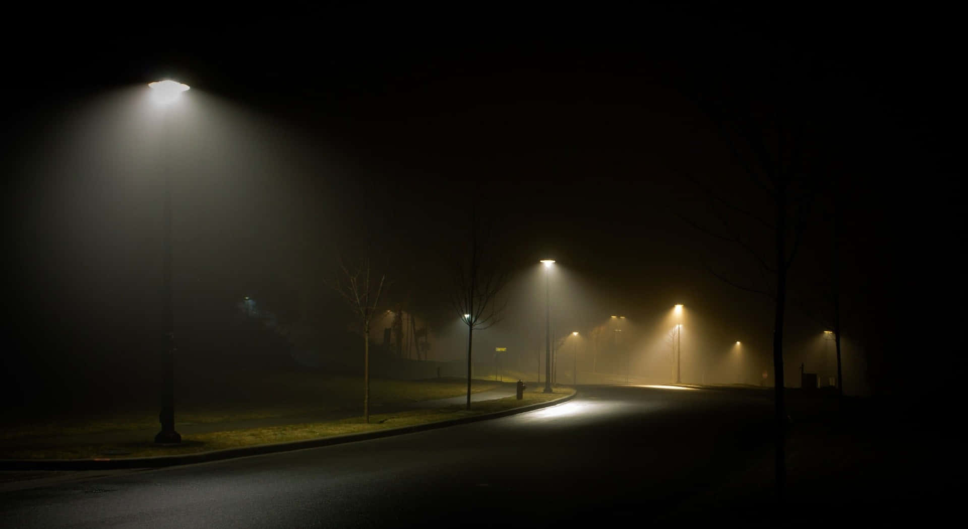 Street Light Fog Wallpaper