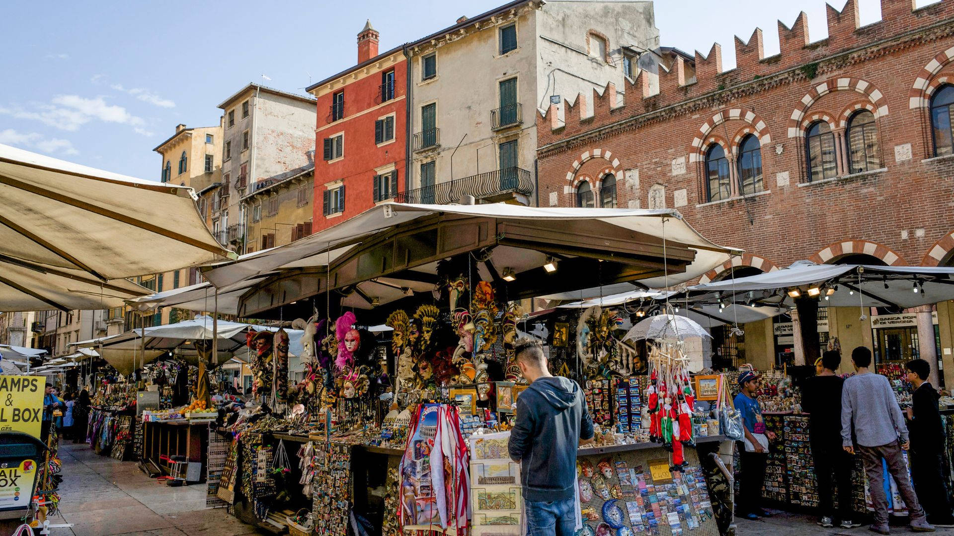 Street Market Italy Background
