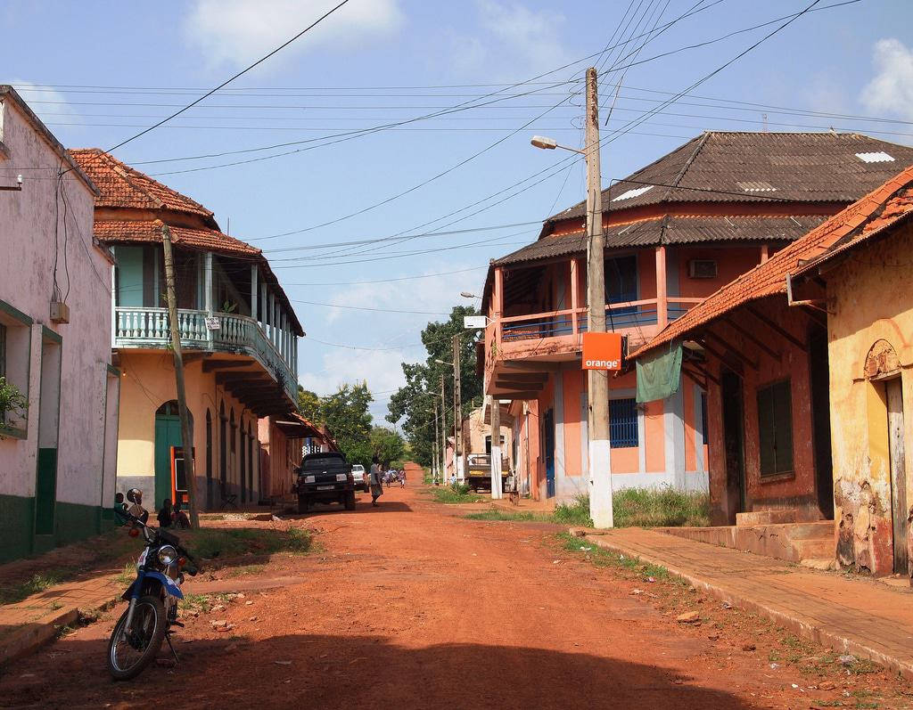 Street Of Bafatá Guinea Bissau Background