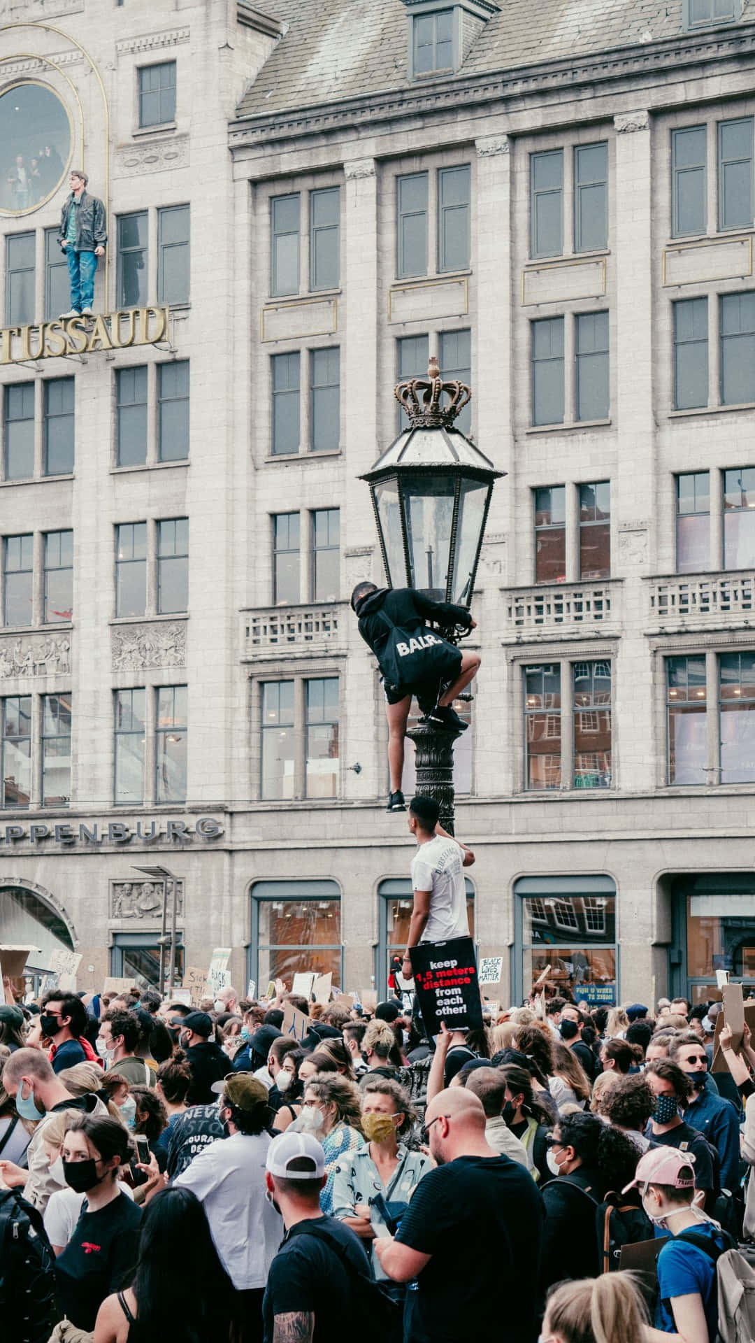 Straatperformances Buiten Madame Tussauds Achtergrond