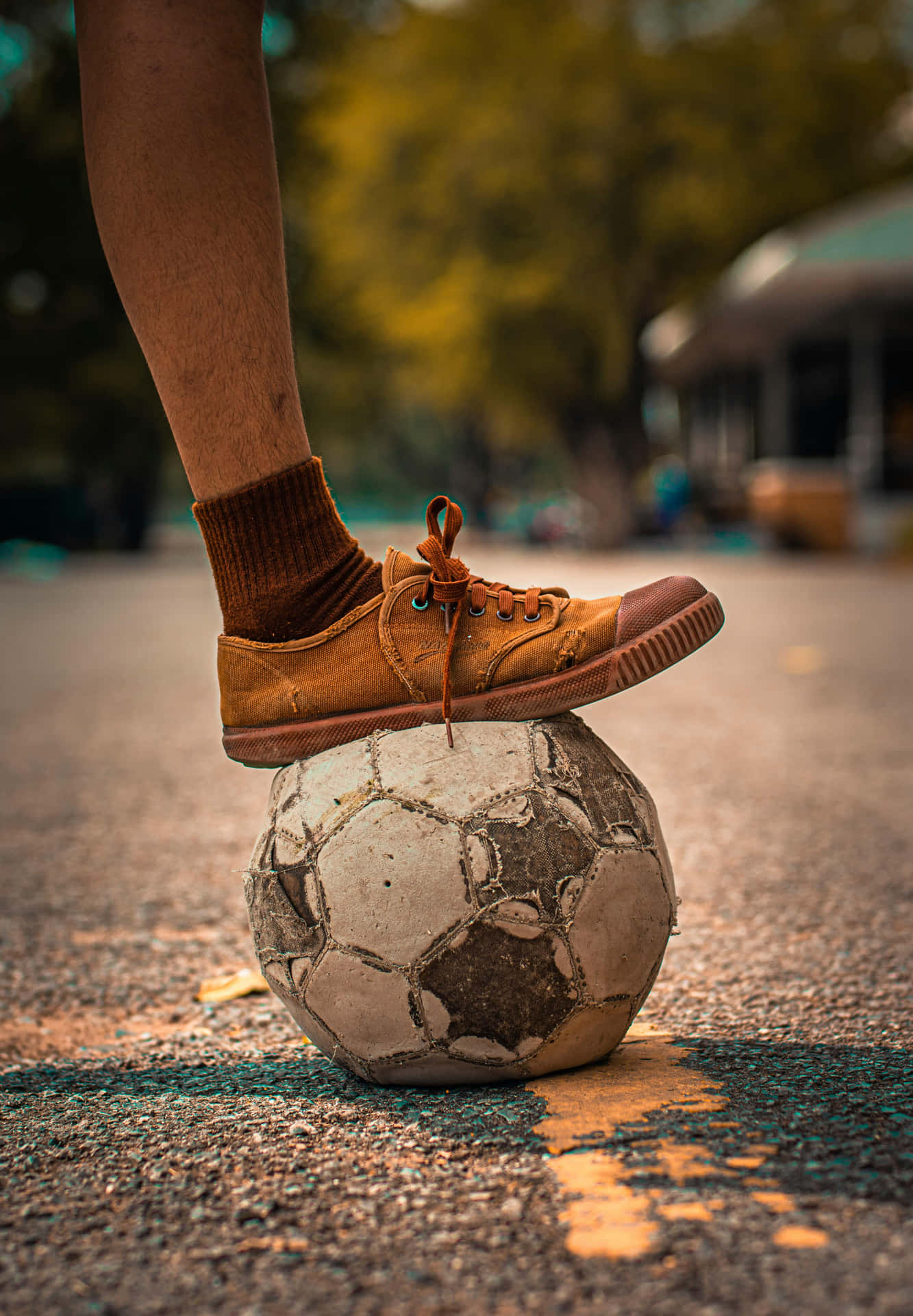 Street Soccer Balance Photography Wallpaper