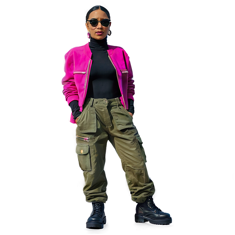 Street Style Cargo Pants Png Aqs53 PNG