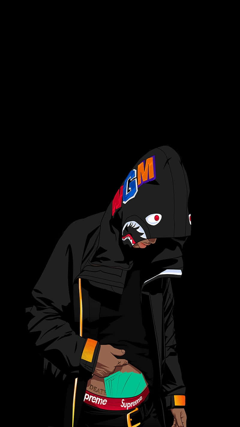 Seni Hoodie Hiu Streetwear Wallpaper