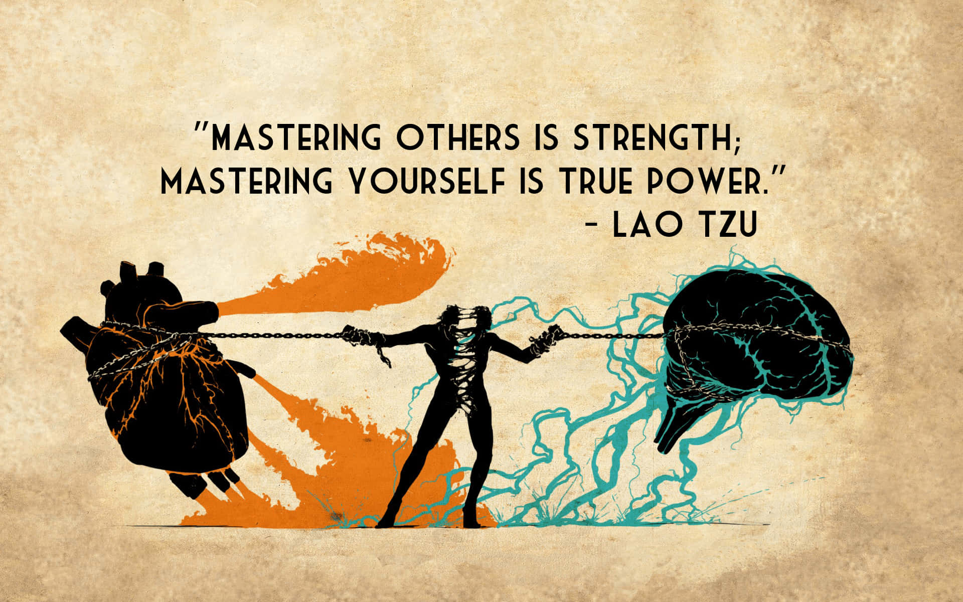 Lao Tzu - Mastering Others Is Strength Mastering Yourself Is True Power Wallpaper