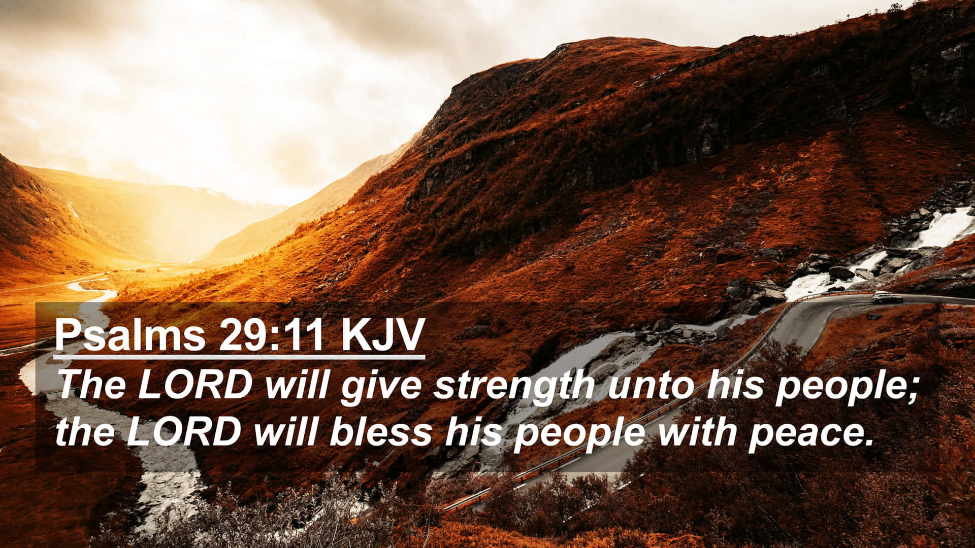 Psalms 32 Kvv - The Lord Will Give Strength Unto His People The Lord Will Bless His People Wallpaper