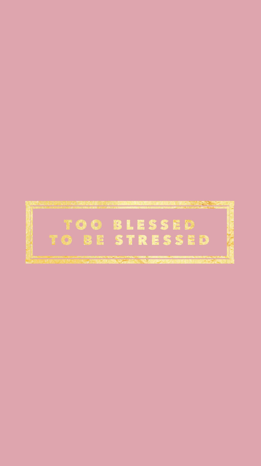 Stress In Gold And Pink Aesthetic Wallpaper