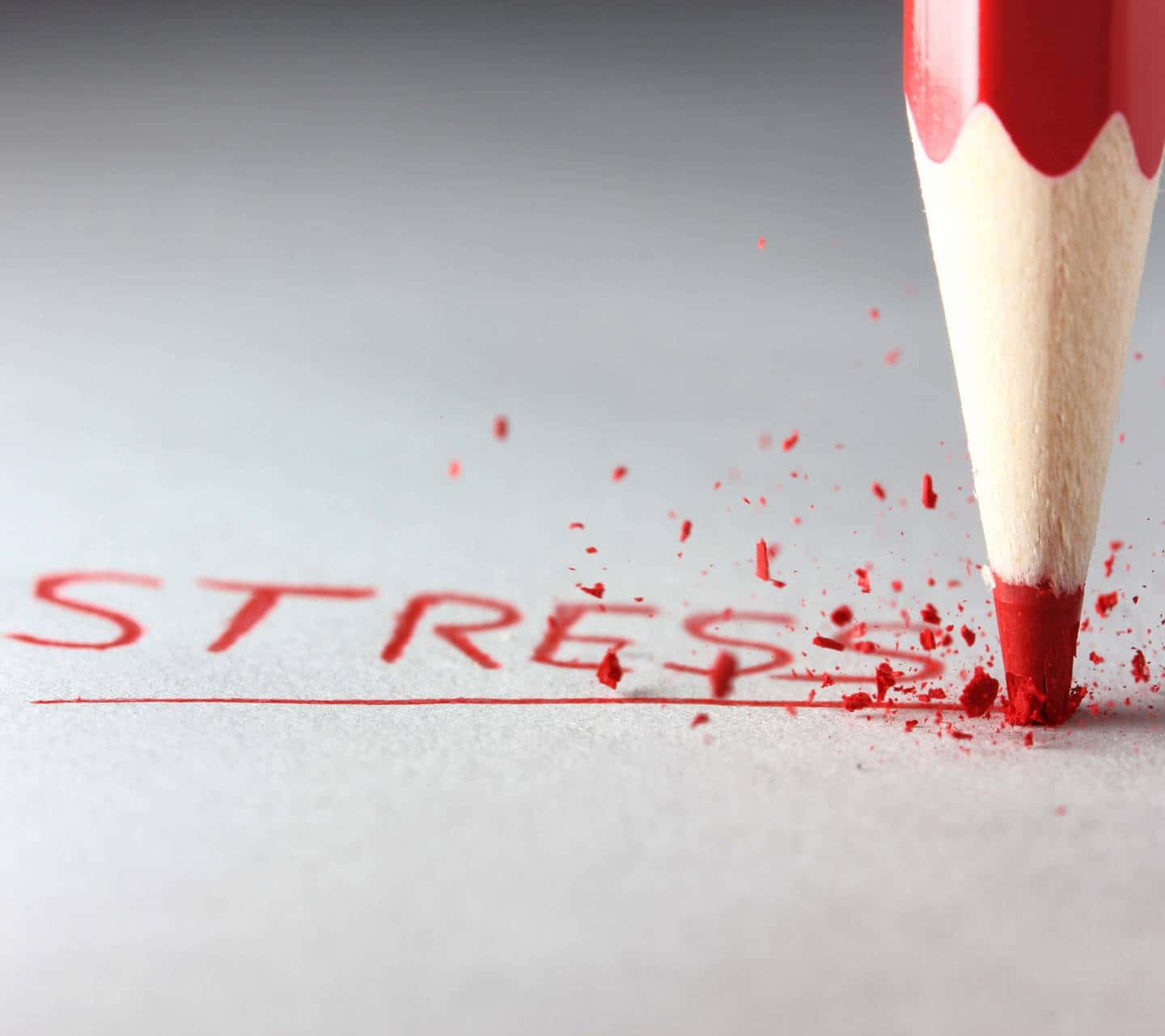 Stress Written In Red Color Pencil Wallpaper