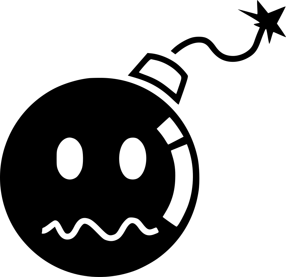 Stressed Bomb Emoji Graphic PNG